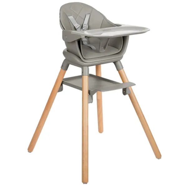 Scaun de masă Kikka Boo Woody 2024 (KB.221823) / 6 luni / Gray  photo 1