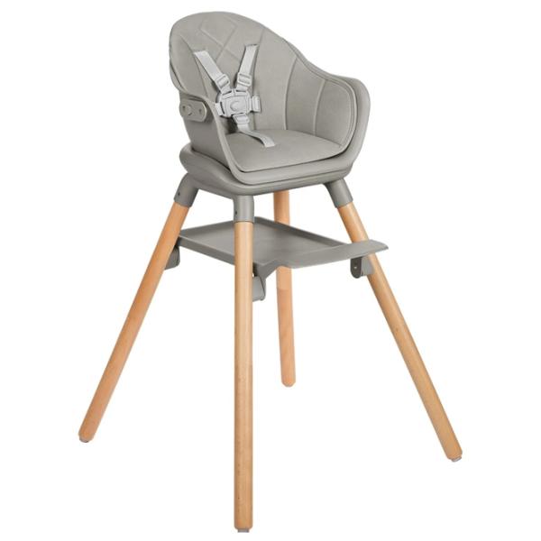 Scaun de masă Kikka Boo Woody 2024 (KB.221823) / 6 luni / Gray  photo 2
