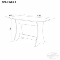 Masă de bucătărie Ambianta Cleo-2 PAL/ Stejar Sonoma photo 2
