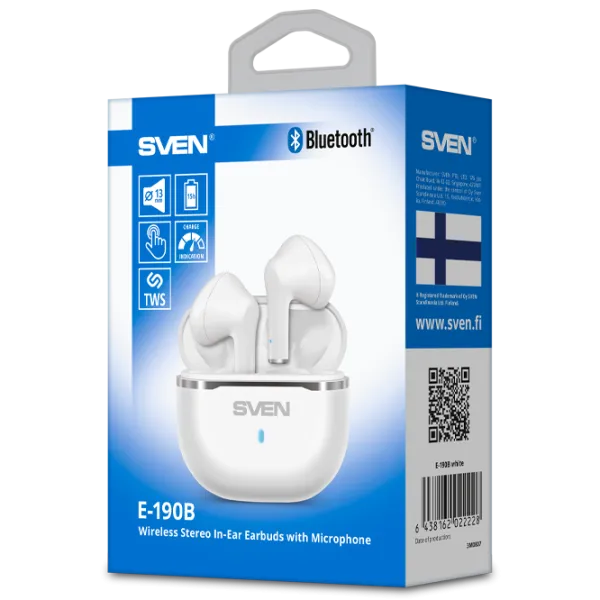 Наушники Sven E-190B Серебристый Белый Беспроводные/ Персональный photo 10