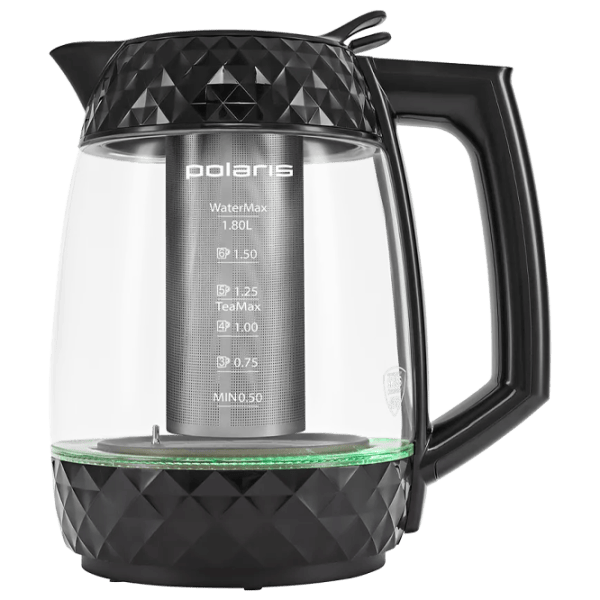 Электрочайник Polaris PWK1823CGLD 1.8л / Скрытый / Черный photo 1