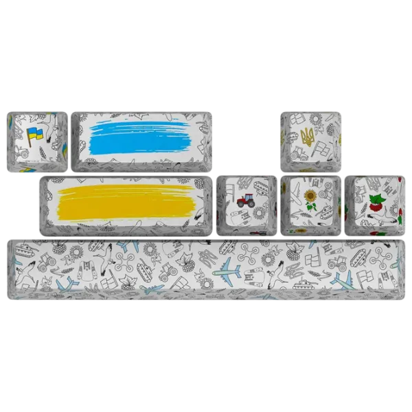 Аксессуары для клавиатуры Hator Sunny White PBT keycaps Беспроводные / Белый photo 1