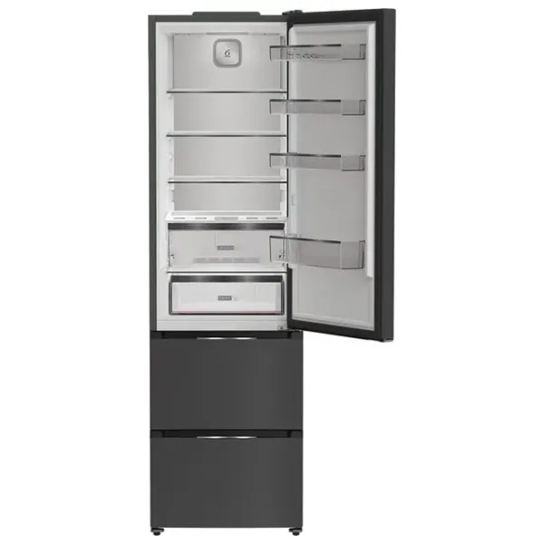 Frigider Whirlpool WHKF 6353 XBR6E cu congelator jos 351 / 203.5 cm / Black photo 3