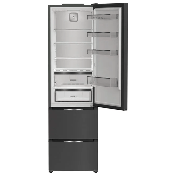 Frigider Whirlpool WHKF 6353 XBR6E cu congelator jos 351 / 203.5 cm / Black photo 3