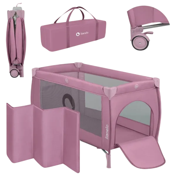 Țarc pentru copii Lionelo Stefi Plus (LN.223165) 0 luni - 3 ani / Pink photo 7