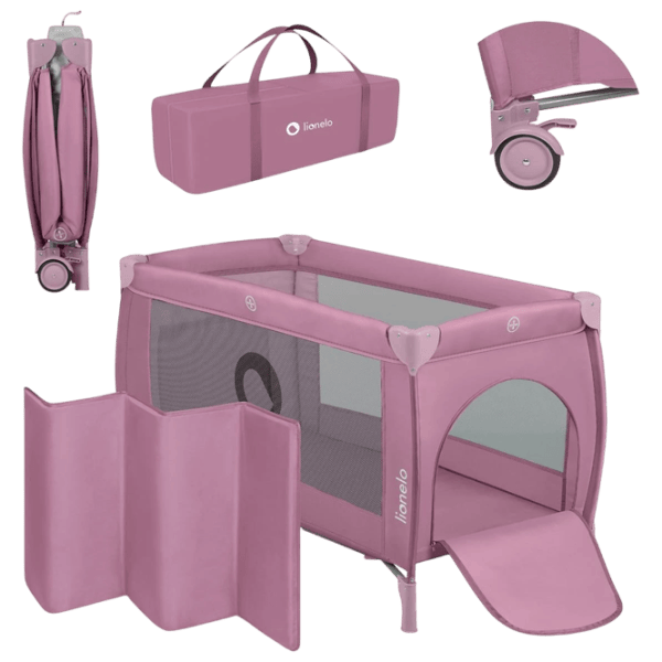Țarc pentru copii Lionelo Stefi Plus (LN.223165) 0 luni - 3 ani / Pink photo 7