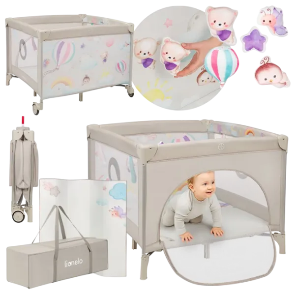Țarc pentru copii Lionelo Mille Plus (LN.228473) 0 luni - 3 ani / Beige photo 2