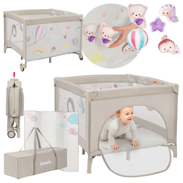 Țarc pentru copii Lionelo Mille Plus (LN.228473) 0 luni - 3 ani / Beige photo 2