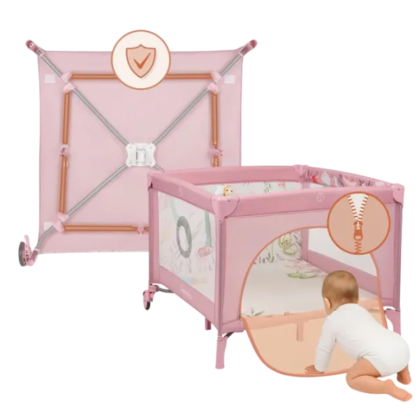 Țarc pentru copii Lionelo Mille Plus (LN.228474) 0 luni - 3 ani / Pink photo 3