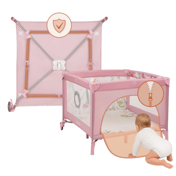 Țarc pentru copii Lionelo Mille Plus (LN.228474) 0 luni - 3 ani / Pink photo 3
