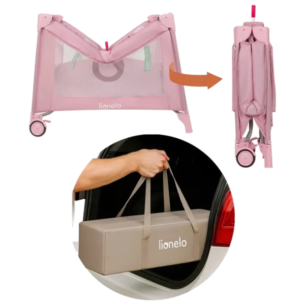 Țarc pentru copii Lionelo Mille Plus (LN.228474) 0 luni - 3 ani / Pink photo 5