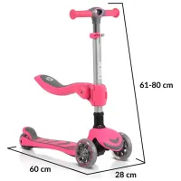 Детский трёхколёсный самокат Moni Kiki (MT.223419) 50 кг/ Розовый photo 10