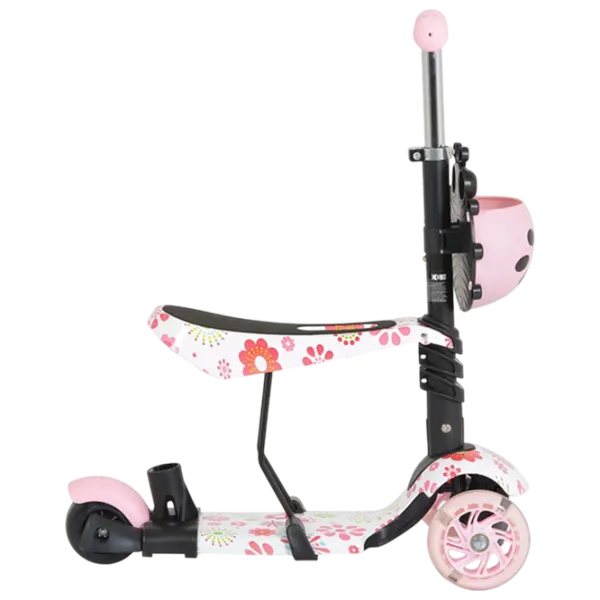 Trotinetă pentru copii cu trei roți Moni Lollipop (MT.124636) 40 kg/ Pink photo 5