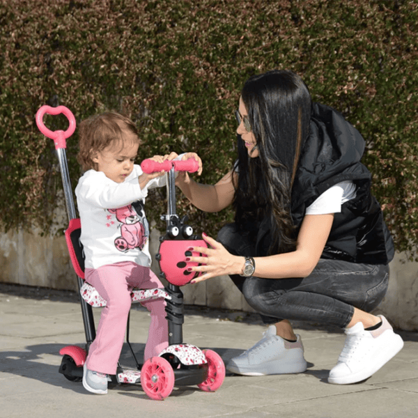 Trotinetă pentru copii cu trei roți Moni Lollipop (MT.124636) 40 kg/ Pink photo 8