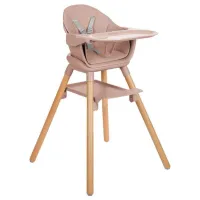 Scaun de masă KikkaBoo Woody 6in1 (31004010176) / 0 luni / Pink 
