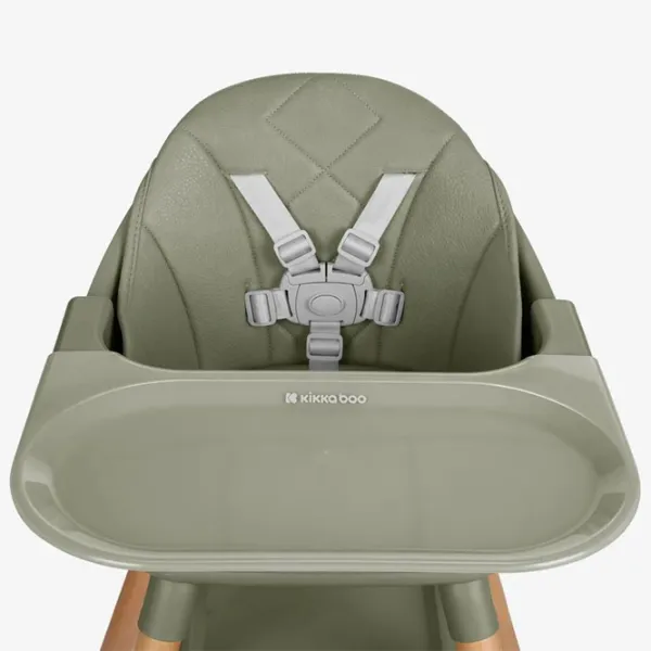 Scaun de masă KikkaBoo Woody 6in1 (31004010175) / 0 luni / Khaki  photo 4