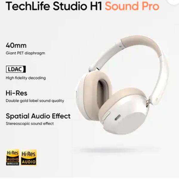 Наушники Realme Techlife Studio H1 Beige Белый Беспроводные/ Персональный photo 7
