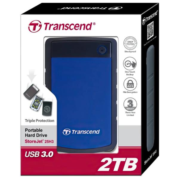 Unitate externă de stocare HDD Transcend 25H3B 2 TB TS2TSJ25H3B / Blue photo 6