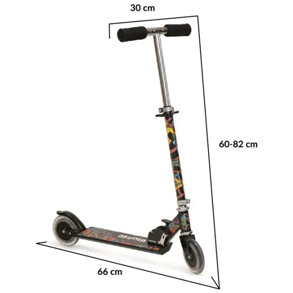 Trotinetă pentru copii cu două roți Moni Magic (MT.104815) 20 kg/ Black photo 6