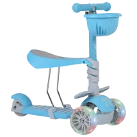 Детский трёхколёсный самокат Moni Bubblegum (MT.104806) 40 кг/ Синий