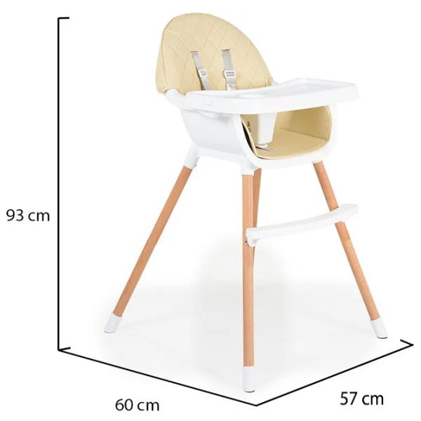 Стульчик для кормления Moni Gelato 2in1 (MT.226469) / 6 месяцев / Бежевый  photo 8