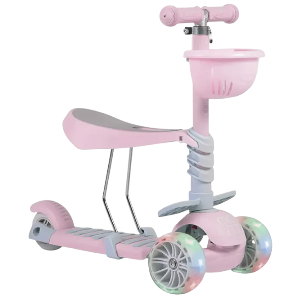 Детский трёхколёсный самокат Moni Bubblegum (MT.104806) 40 кг/ Розовый photo 1