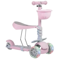 Детский трёхколёсный самокат Moni Bubblegum (MT.104806) 40 кг/ Розовый