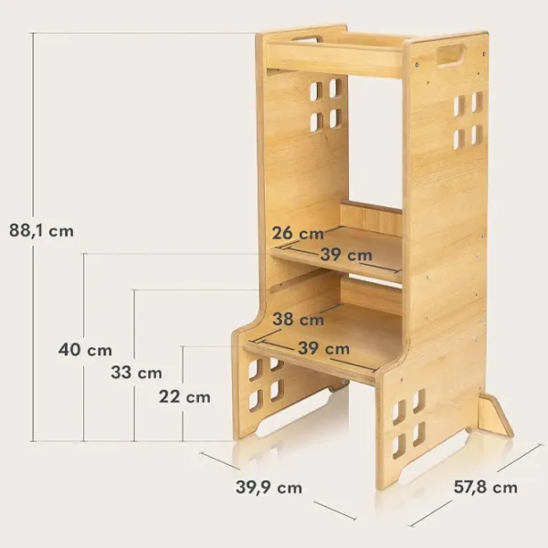 Scaun de masă Lionelo Cass Natural (LN.227998) / 12 luni / Lemn natural  photo 5
