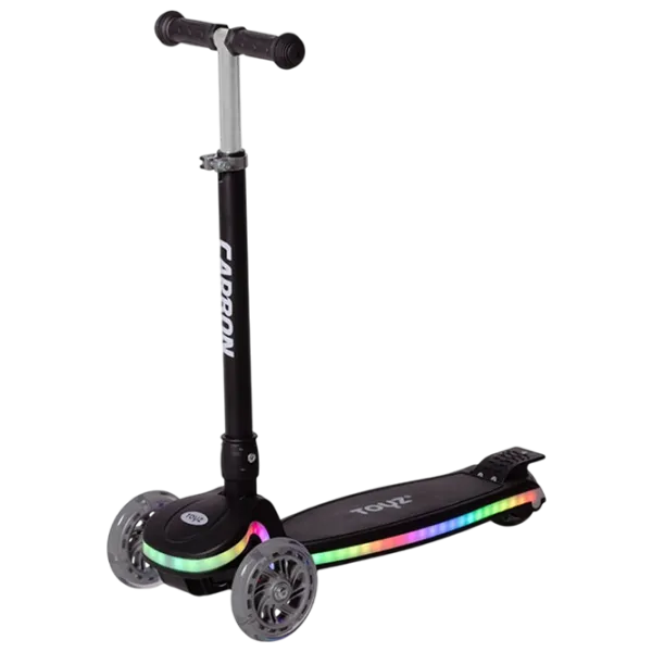 Детский трёхколёсный самокат Caretero Carbon (TOYZ-04060) 50 кг/ Черный photo 1