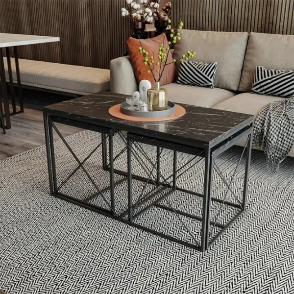 Măsuță de cafea Trendy DEFNE GTR000722 Marmura Black photo 2