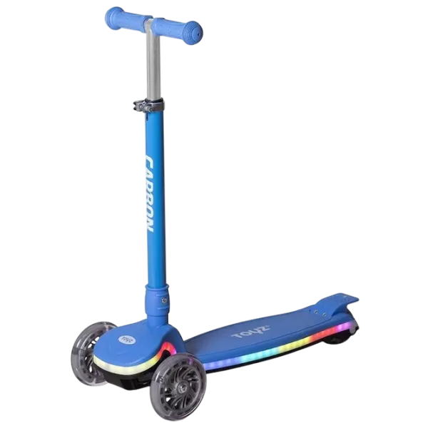 Trotinetă pentru copii cu trei roți Caretero Carbon (TOYZ-04061) 50 kg/ Blue photo 1
