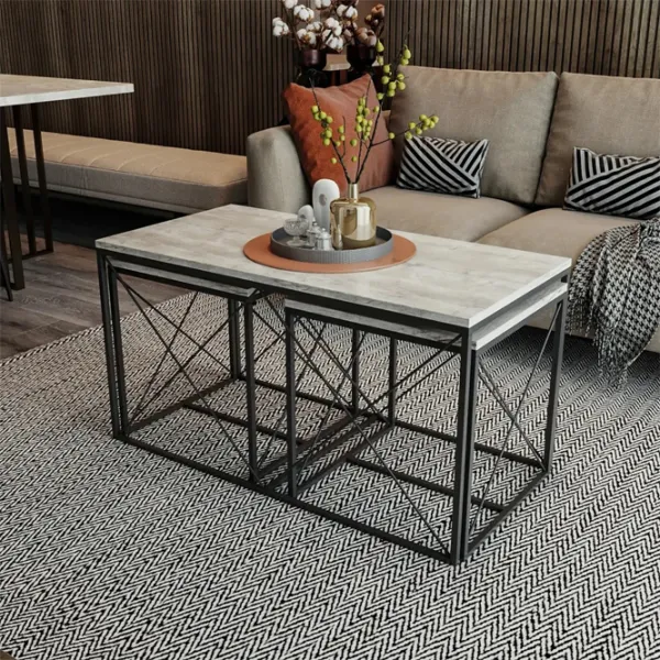 Măsuță de cafea Trendy DEFNE GTR000723 Light Gray photo 4
