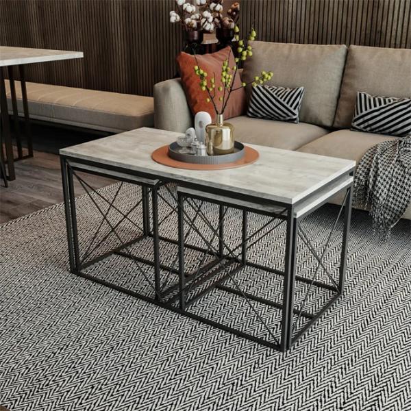Măsuță de cafea Trendy DEFNE GTR000723 Light Gray photo 4