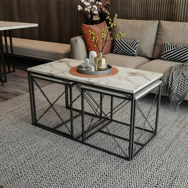 Măsuță de cafea Trendy DEFNE GTR000725 Marmura White photo 3