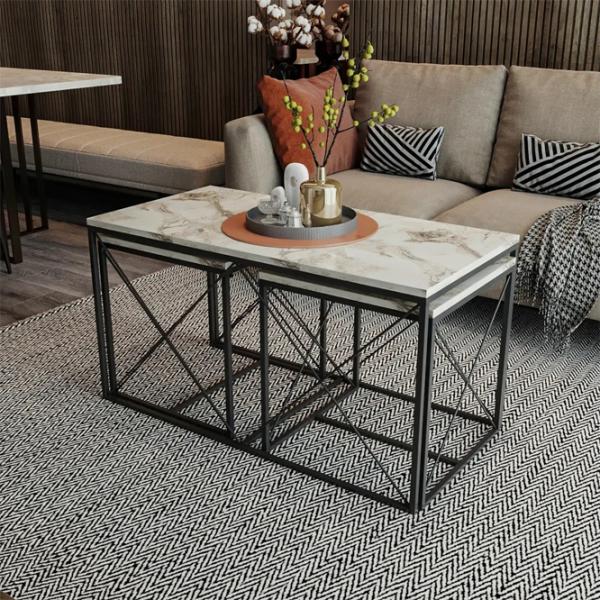 Măsuță de cafea Trendy DEFNE GTR000725 Marmura White photo 3