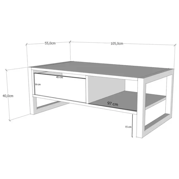 Măsuță de cafea Trendy Haldizen GTR000728 Oak photo 2