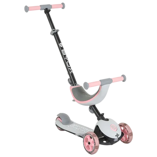 Trotinetă pentru copii cu trei roți Moni Motion 4in1 (MT.223425) 50 kg/ Pink photo 1