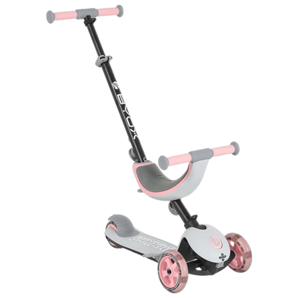 Trotinetă pentru copii cu trei roți Moni Motion 4in1 (MT.223425) 50 kg/ Pink photo 1