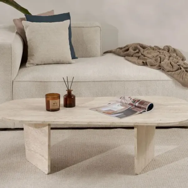 Măsuță de cafea Trendy Ovalis GTR008212 Travertine photo 3