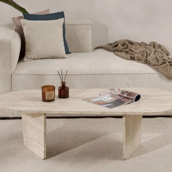 Măsuță de cafea Trendy Ovalis GTR008212 Travertine photo 3