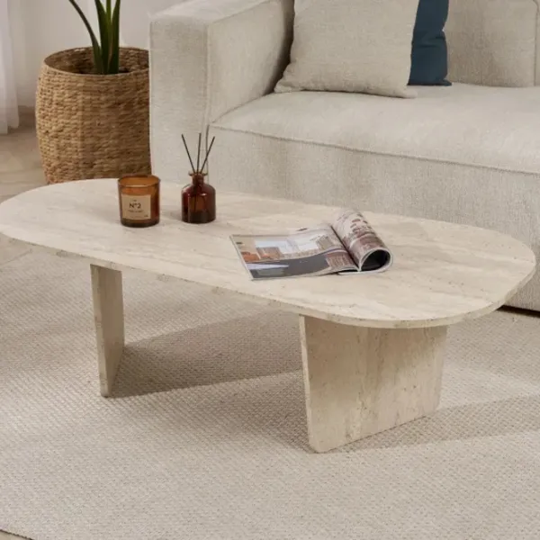 Măsuță de cafea Trendy Ovalis GTR008212 Travertine photo 4