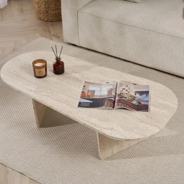 Măsuță de cafea Trendy Ovalis GTR008212 Travertine photo 5