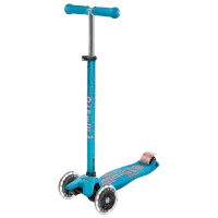 Trotinetă pentru copii cu trei roți Micro Maxi Deluxe LED (MMD085) 50 kg/ Blue