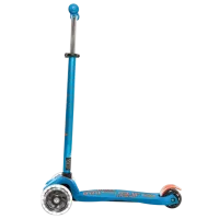 Trotinetă pentru copii cu trei roți Micro Maxi Deluxe LED (MMD085) 50 kg/ Blue photo 4