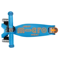 Trotinetă pentru copii cu trei roți Micro Maxi Deluxe LED (MMD085) 50 kg/ Blue photo 6