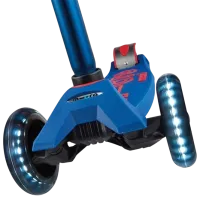 Trotinetă pentru copii cu trei roți Micro Maxi Deluxe LED (MMD067) 50 kg/ Blue photo 5