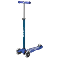 Trotinetă pentru copii cu trei roți Micro Maxi Deluxe LED (MMD132) 50 kg/ Blue