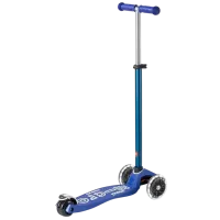 Trotinetă pentru copii cu trei roți Micro Maxi Deluxe LED (MMD132) 50 kg/ Blue photo 2