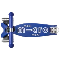 Trotinetă pentru copii cu trei roți Micro Maxi Deluxe LED (MMD132) 50 kg/ Blue photo 4