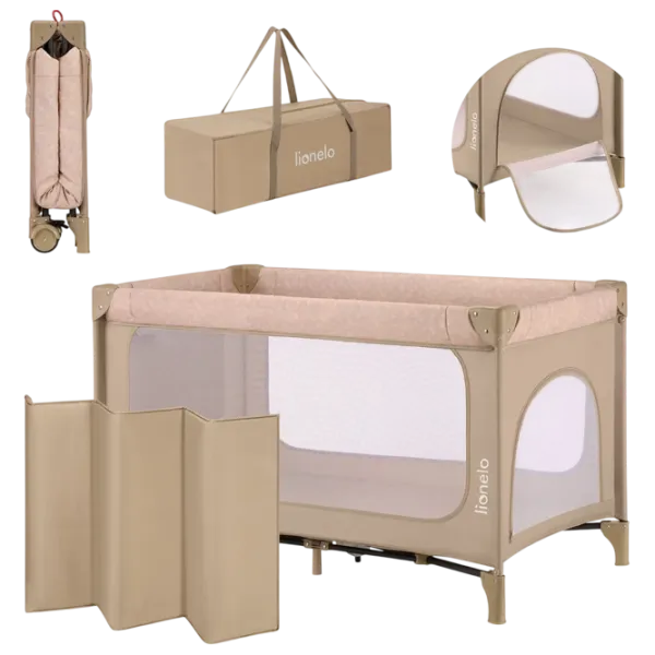 Țarc pentru copii Lionelo Jasmin Easy Fold (LN.125179) 0 luni - 3 ani / Beige photo 7